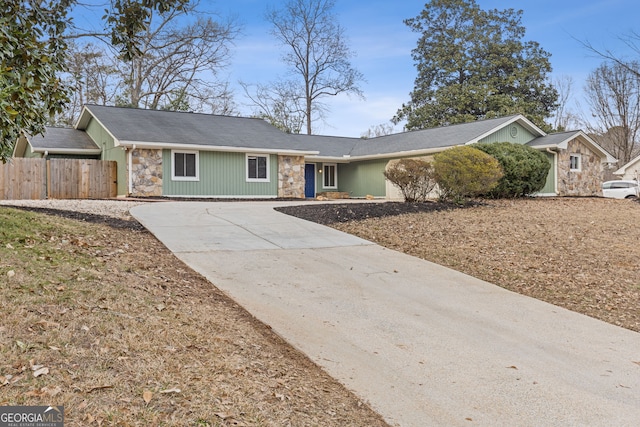 view of ranch-style home