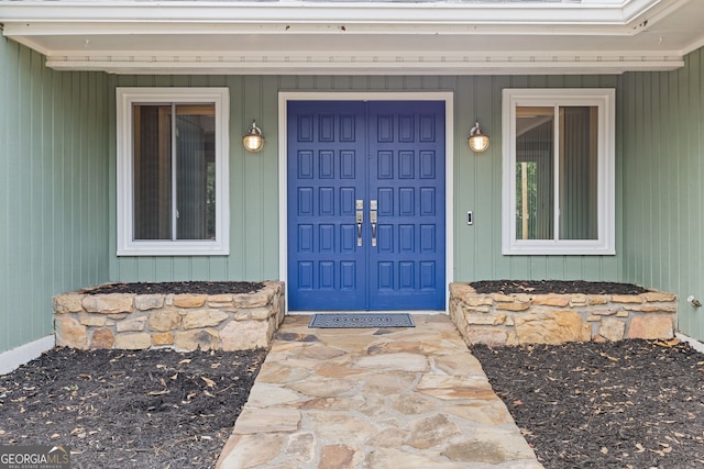 view of doorway to property