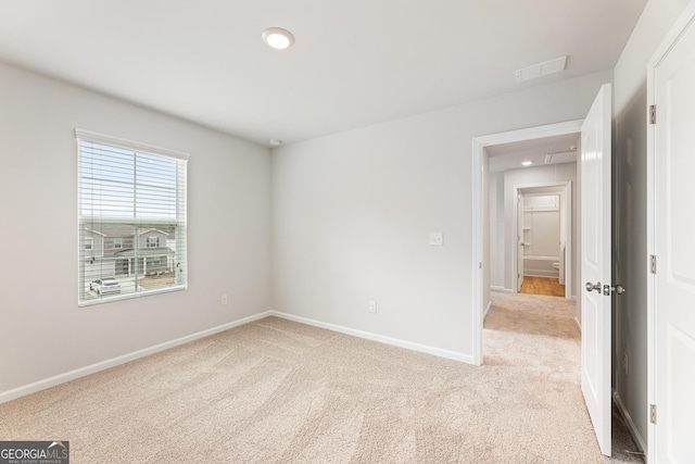 view of carpeted empty room