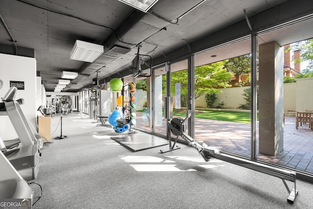 view of exercise room