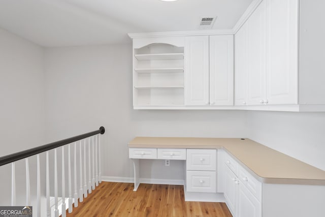 4974 Dovecote Trl, Suwanee, GA 30024 - unfurnished office with light wood-style flooring and built in desk