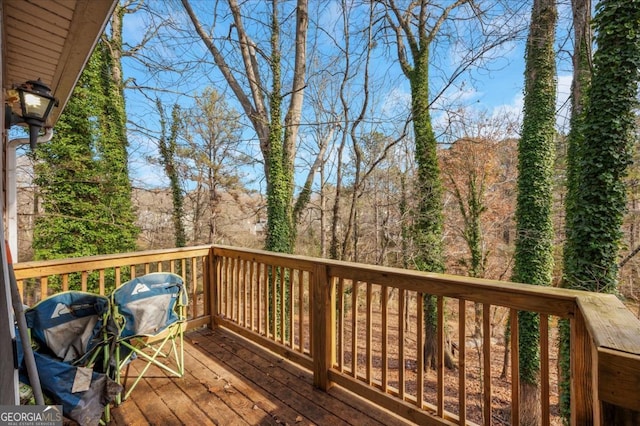 view of wooden terrace