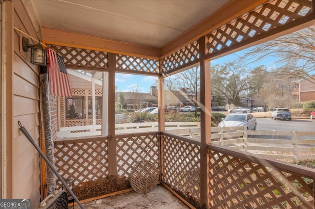 view of sunroom