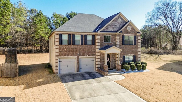 view of front of house featuring a garage