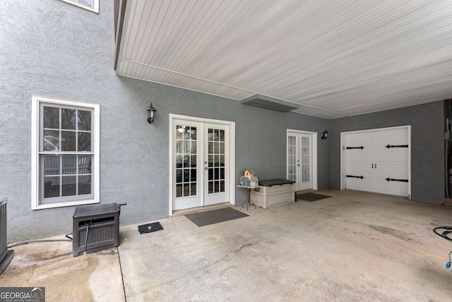 view of patio with french doors