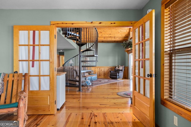 interior space featuring light wood-type flooring