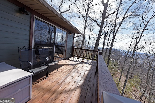 view of wooden terrace