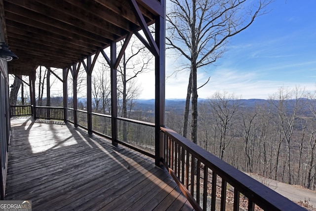 view of wooden deck