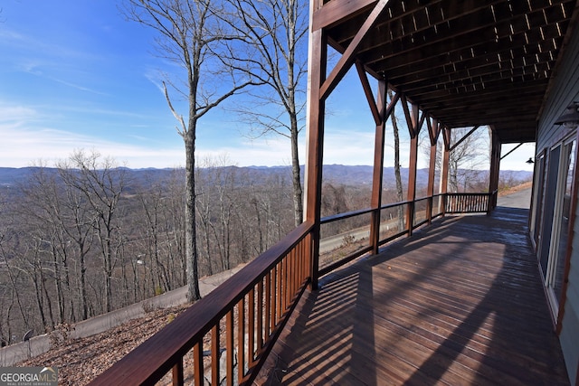 view of wooden terrace