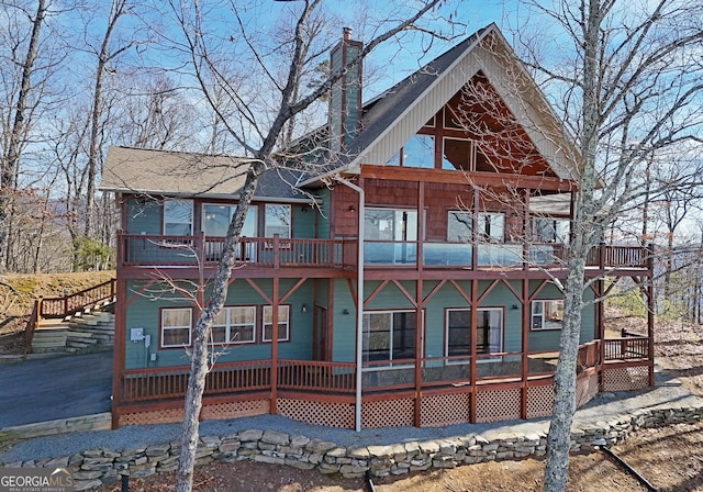 view of rear view of property