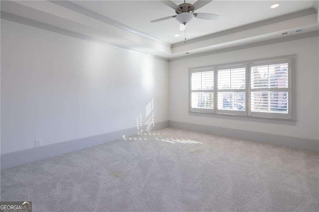 5152 Boulder Bluff Way, Suwanee, GA 30024 - carpeted spare room with a ceiling fan, recessed lighting, and ornamental molding