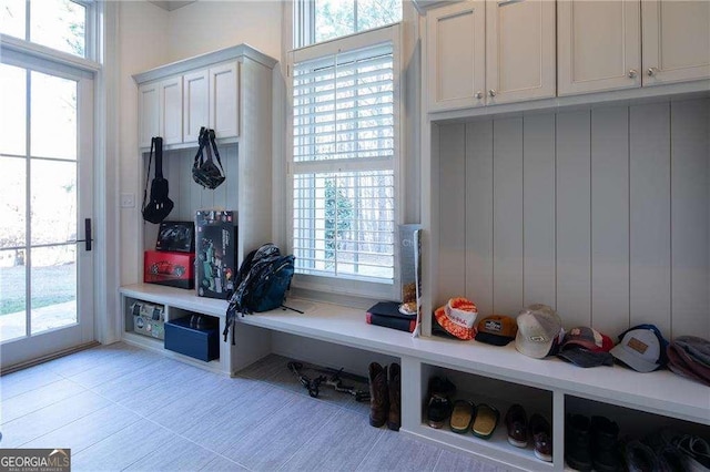 mudroom with a wealth of natural light