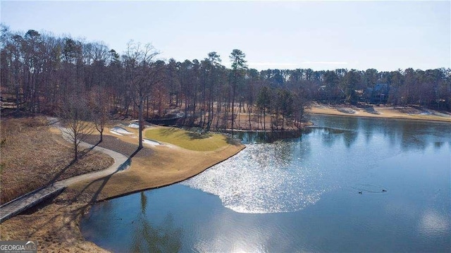 5152 Boulder Bluff Way, Suwanee, GA 30024 - water view with a forest