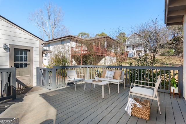 view of wooden deck