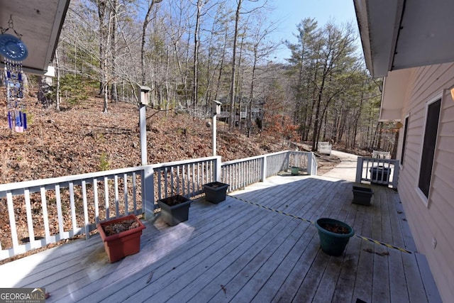 view of wooden deck