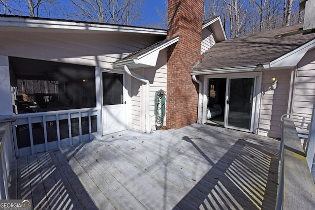 view of wooden deck