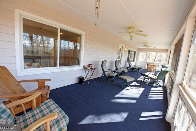 view of sunroom