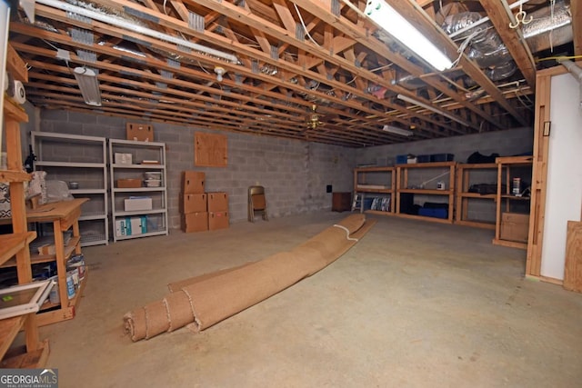 view of basement