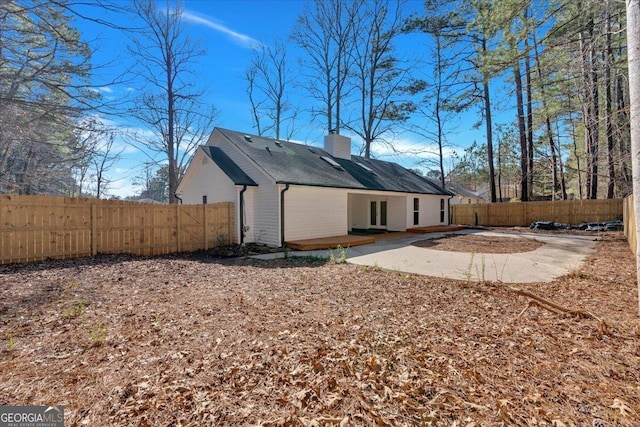 rear view of property with a patio