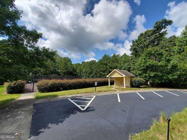 view of car parking