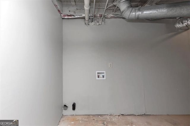 laundry area with hookup for a washing machine