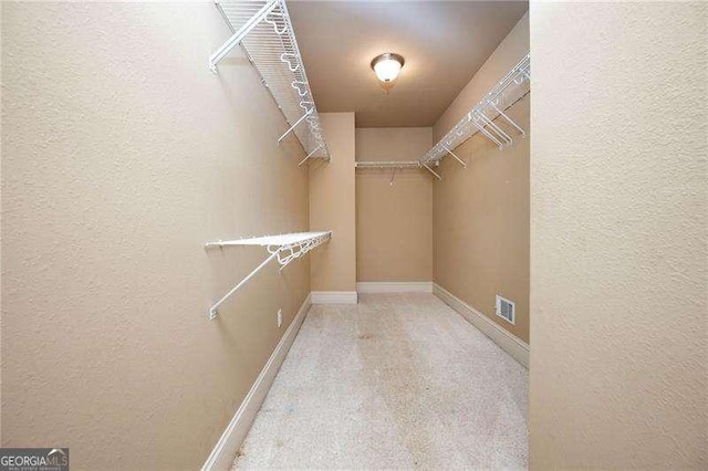 view of walk in closet