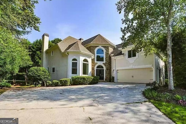 view of front of house featuring a garage