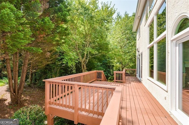 view of wooden terrace