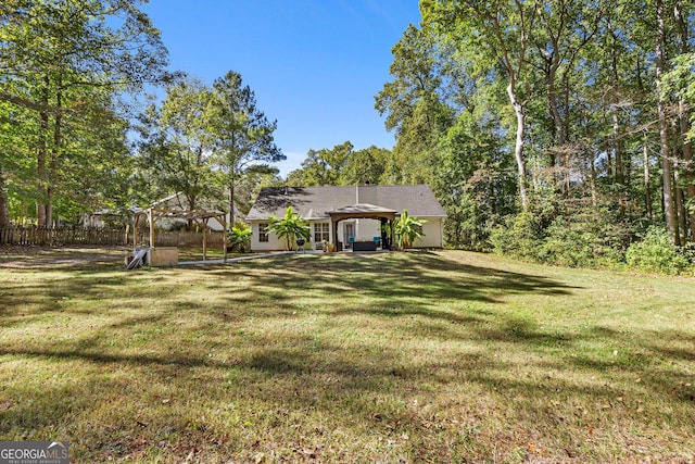 view of yard featuring a gazebo