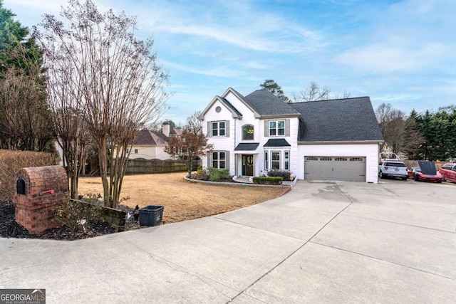 view of front of home featuring a garage