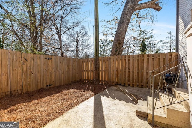 view of yard featuring a patio area