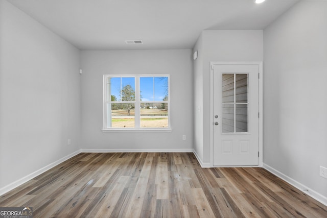 interior space with wood-type flooring