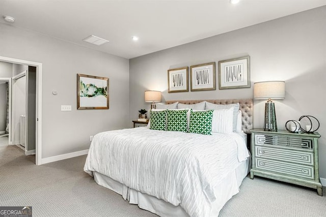 bedroom with carpet flooring