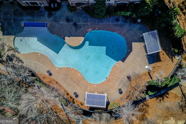 6706 Amherst Dr, Hoschton, GA 30548 - aerial view of a pool