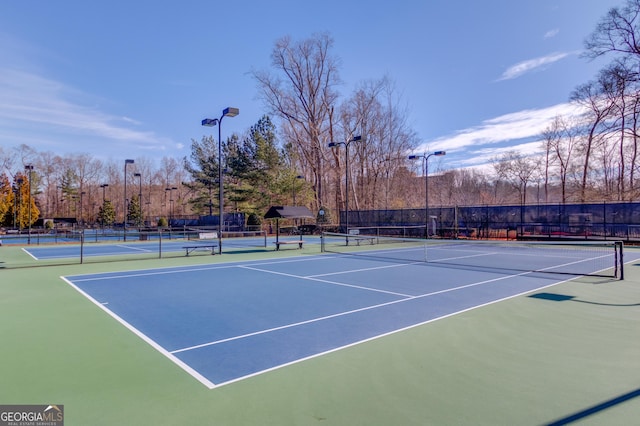 6706 Amherst Dr, Hoschton, GA 30548 - view of tennis court featuring community basketball court