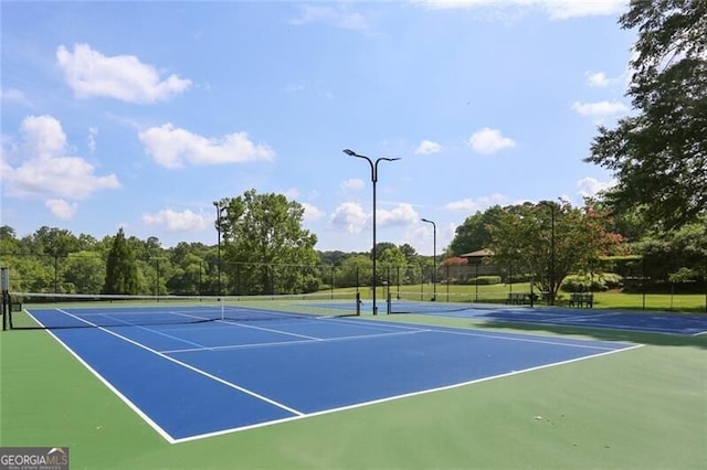 view of tennis court