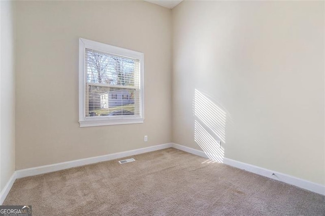 view of carpeted empty room