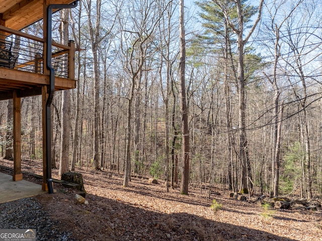 view of yard with a deck