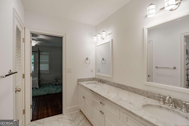 bathroom with vanity