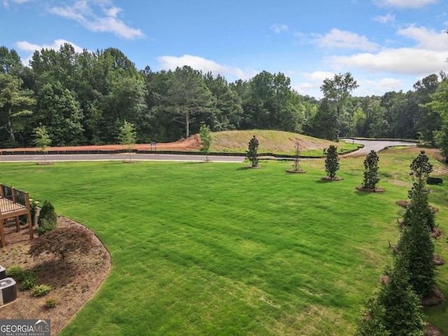 view of yard featuring a rural view