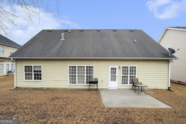 rear view of property with a patio