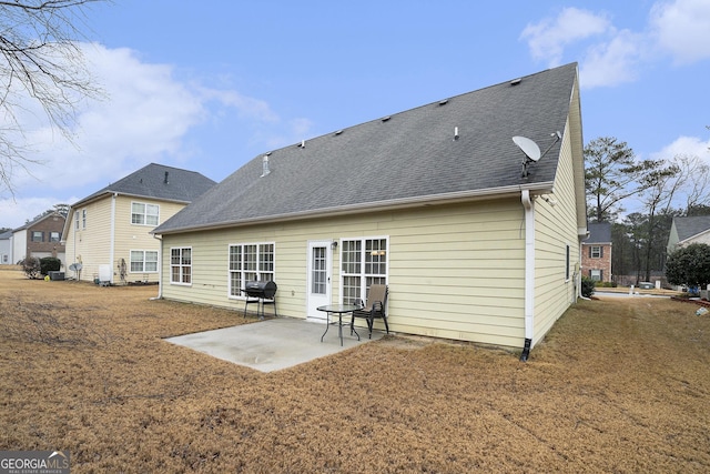 back of house featuring a patio area