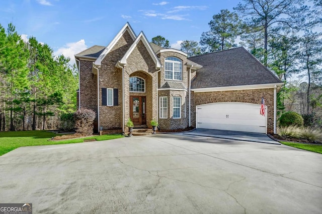 view of property with a garage