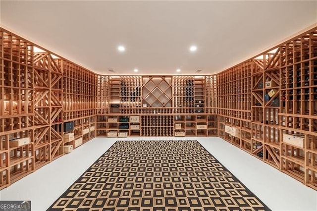 view of wine room