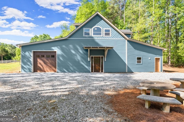 view of front of house featuring a garage