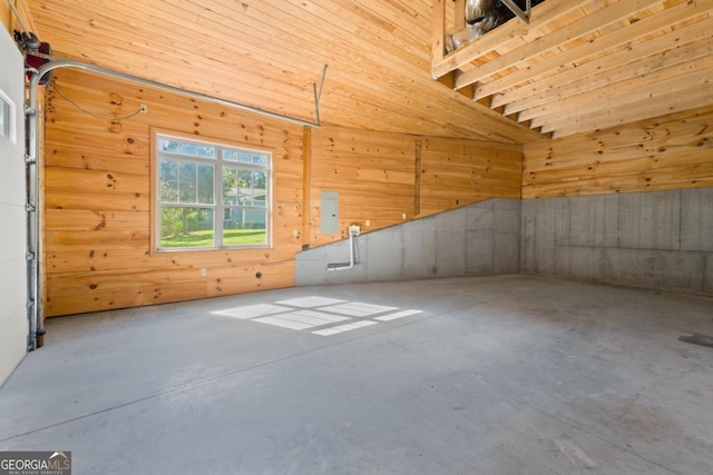 additional living space with concrete flooring