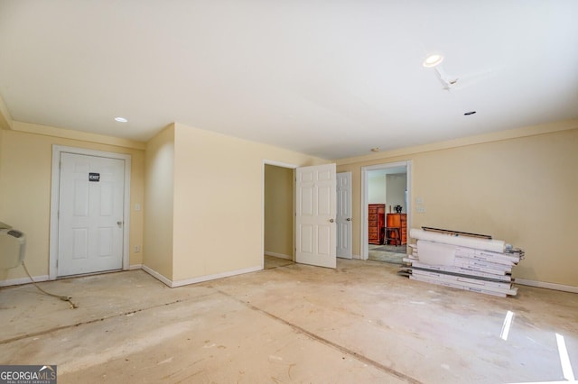 interior space with baseboards