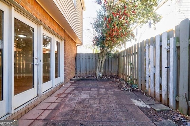 view of patio / terrace with french doors