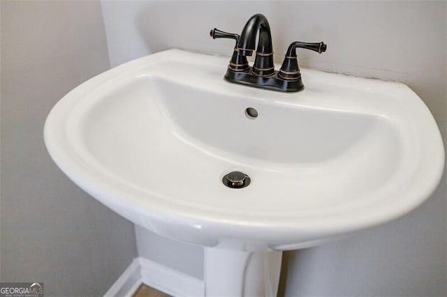 interior details featuring sink