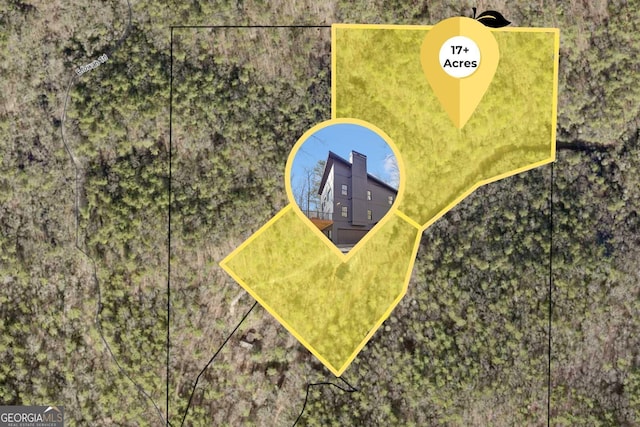 581 Etowah Trl, Dahlonega, GA 30533 - map / location with property parcel outlined